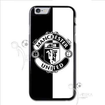 قاب گوشی منچستر یونایتد سفید مشکی طرح لوگو 