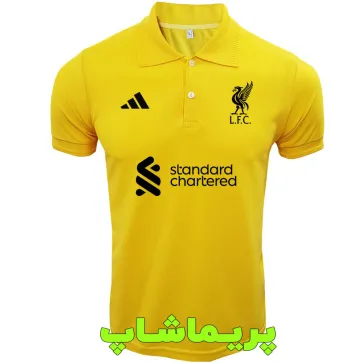 پولوشرت لیورپول زرد با اسپانسر | تیشرت هتلی