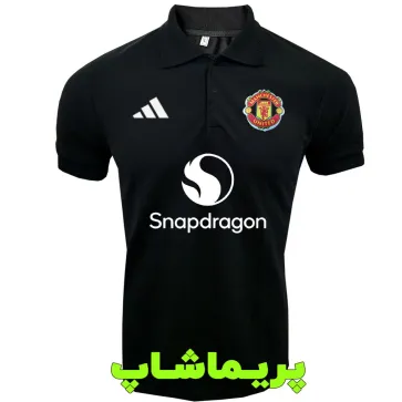 پولوشرت منچستریونایتد مشکی با اسپانسر
