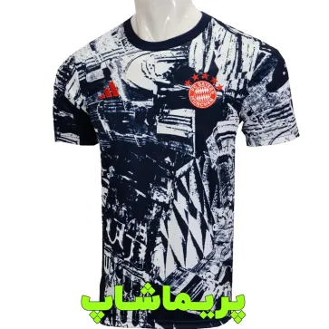 لباس کانسپت بایرن مونیخ سفید سرمه ای 2024