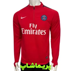 سویشرت شنیم زیپ پاریس قرمز 