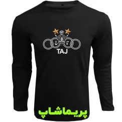 لباس طرح تاج سفید استقلال آستین بلند مشکی