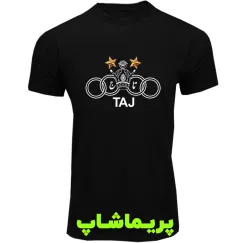 لباس طرح تاج سفید استقلال آستین کوتاه مشکی 
