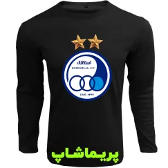 لباس لوگو بزرگ رنگی استقلال آستین بلند مشکی