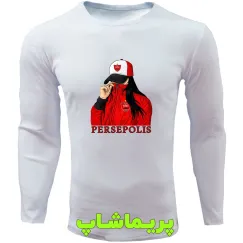 لباس طرح دختر پرسپولیسی آستین بلند سفید