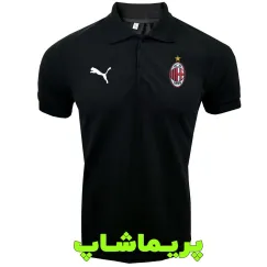 پولوشرت آث میلان مشکی یقه دار دو دکمه 