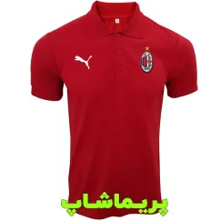 پولوشرت آث میلان قرمز یقه دار دو دکمه 