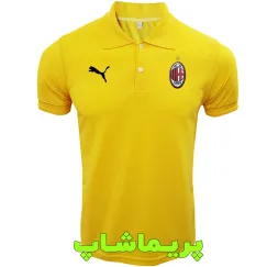 پولوشرت آث میلان زرد یقه دار دو دکمه 