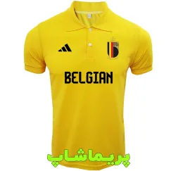 پولوشرت بلژیک زرد با اسپانسر | تیشرت هتلی 