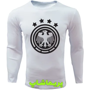 لباس هواداری آلمان سفید طرح لوگو بزرگ | تیشرت آستین بلند 