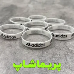دستبند آدیداس سفید سیلیکونی 