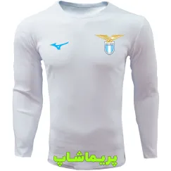 لباس هواداری لاتزیو سفید یقه گرد آستین بلند 