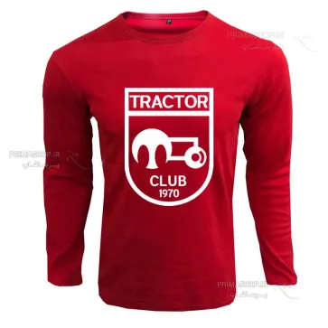لباس تراکتورسازی قرمز طرح لوگو بزرگ | تیشرت آستین بلند
