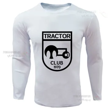 لباس تراکتورسازی سفید طرح لوگو بزرگ | تیشرت آستین بلند
