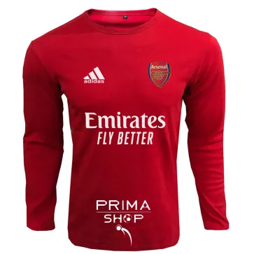 لباس هواداری آرسنال قرمز با اسپانسر| تیشرت آستین بلند لباس هواداری آرسنال قرمز با اسپانسر| تیشرت آستین بلند