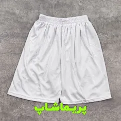 شورت سفید تخفیفی لک دار 